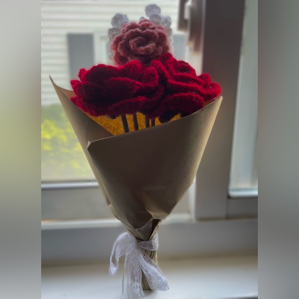 Crochet flower bouquet